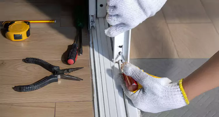 Backyard Sliding Door Track Repair in Land O' Lakes, FL